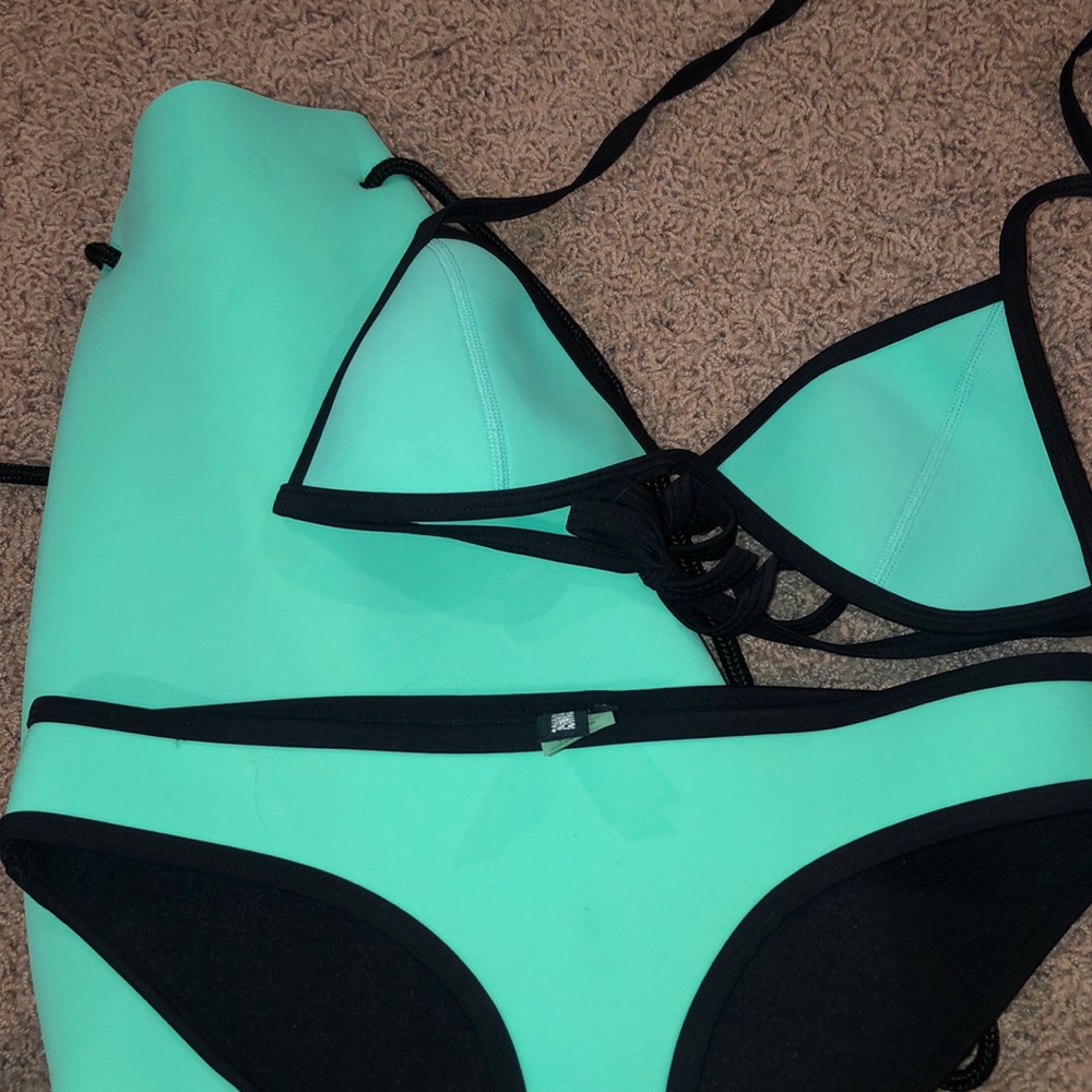 Triangle bikini top and bottom